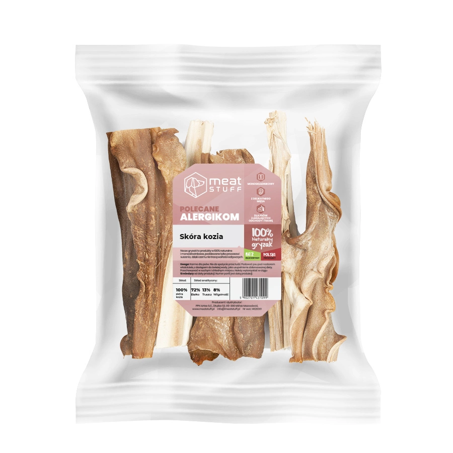MEATSTUFF GRYZAK DLA PSA SKÓRA KOZIA 250G