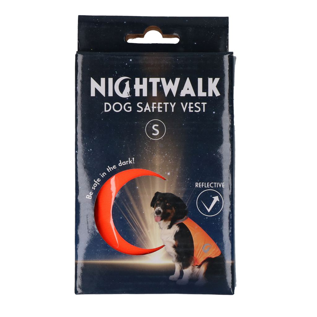 NIGHTWALK DOG SAFETY VEST ORANGE SMALL