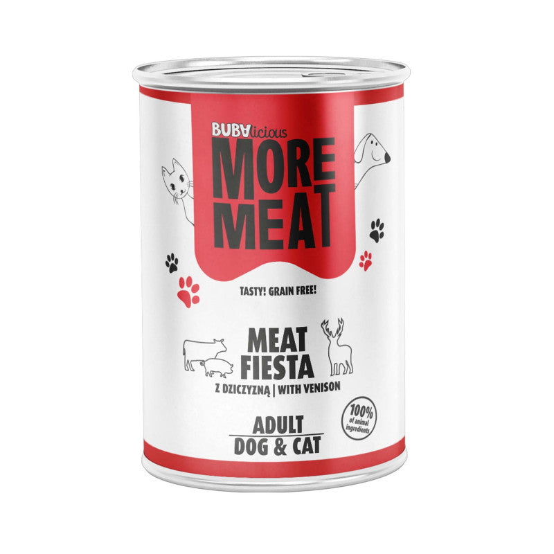 BUBA BUBALICIOUS MEAT FIESTA MOKRA KARMA DLA PSA Z DZICZYZNĄ 400G