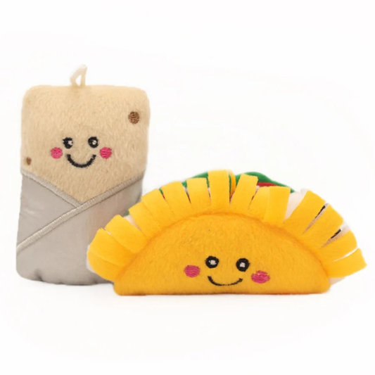 ZIPPY CLAWS NOMNOMZ TACO AND BURRITO