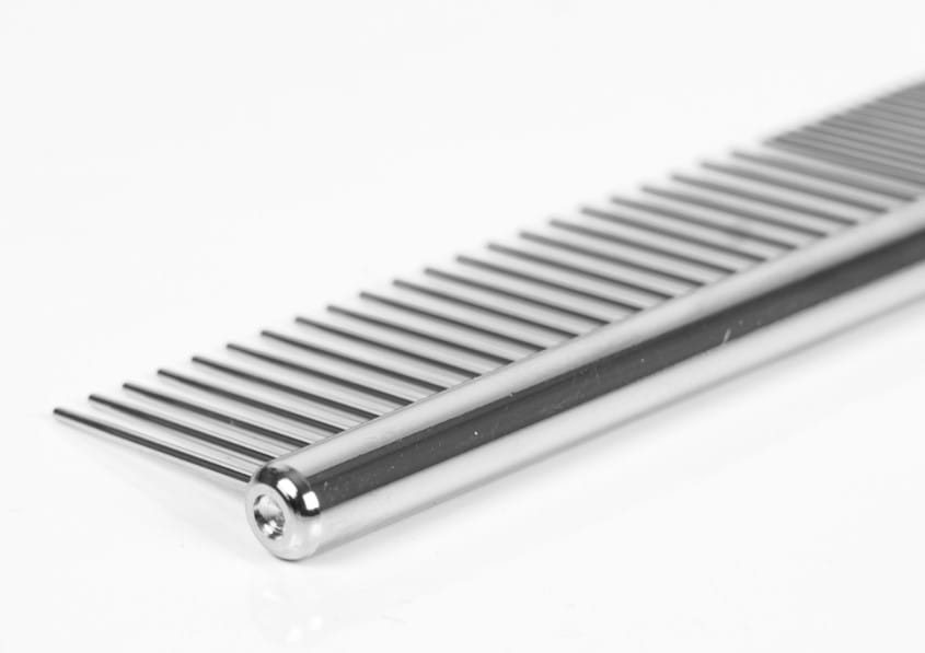 SHOW TECH PRO COMBI COMB GRZEBIEŃ METALOWY ROZSTAW ZĘBÓW PÓŁ NA PÓŁ DŁ. 11,5CM