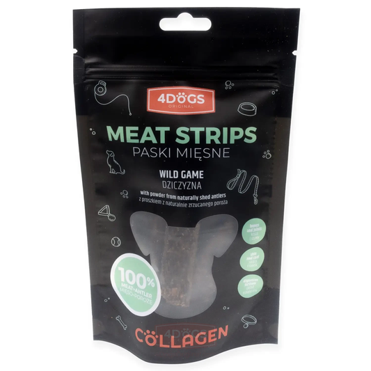 4DOGS COLLAGEN LINE PASKI MIĘSNE DZICZYZNA 100G
