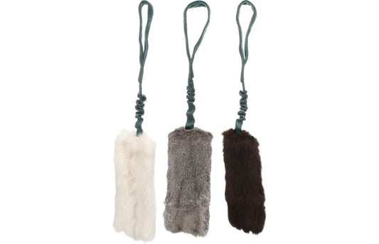FLAMINGO TOY FURTRA CHASER  RABBIT FUR MULTIPLE COLOURS S 55X11X4CM