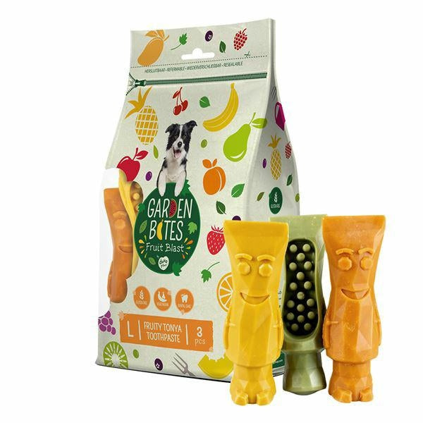 GARDEN BITES FRUITY TONYA TOOTHPASTE L- 13.5CM/3SZT PRZYSMAKI DENTYSTYCZNE DLA PSA