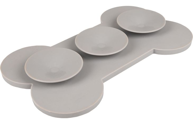 FLAMINGO LICK PAD YUMMEE SILICONE BONE GREY L 29,8CM