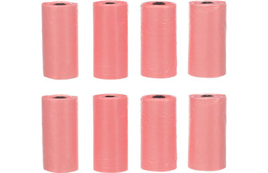 FLAMINGO POOP BAG BASIC PASTEL PINK 8X15PCS