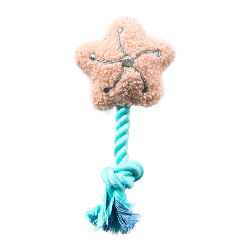 BUBA GWIAZDKA PLUSZOWA ZE SZNUREM  - ZABAWKA DLA PSIAKA