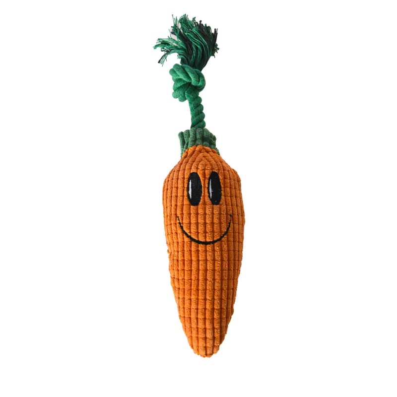BUBA MARCHEWKA PLUSZOWA ZE SZNUREM - ZABAWKA DLA PSIAKA