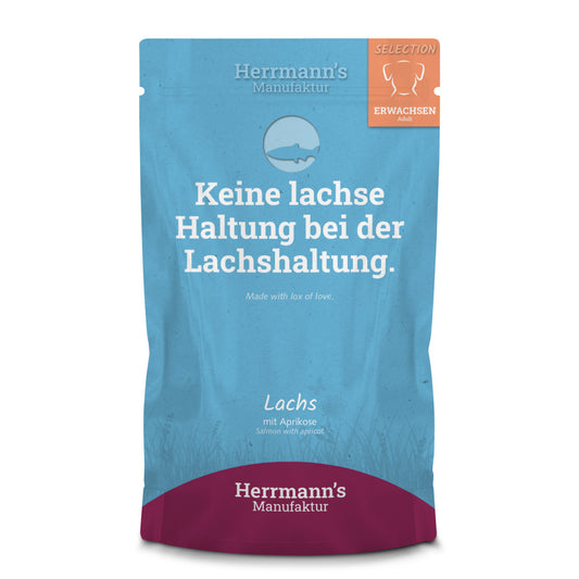 HERRMANN'S MANUFAKTUR SELECTION DOG LACHS - ŁOSOŚ Z MORELAMI (150G) 