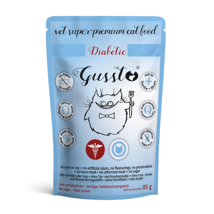 GUSSTO MOKRA KARMA DLA KOTA VET DIABETIC 85G