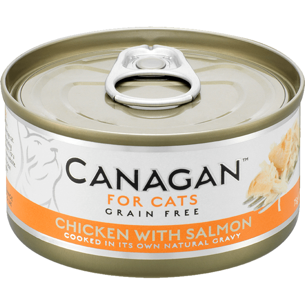 CANAGAN CAT CAN MOKRA KARMA KOT CHICKEN WITH SALMON 75G