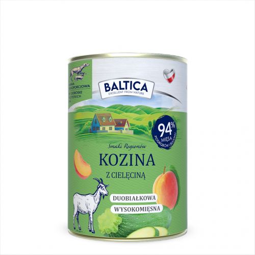 BALTICA SMAKI REGIONÓW KARMA MOKRA KOZINA Z CIELĘCINĄ 400G