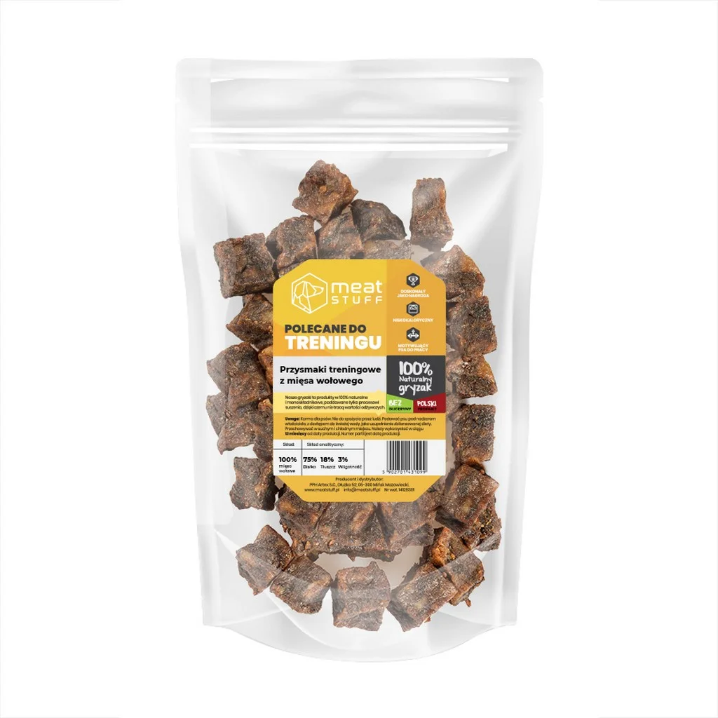 MEATSTUFF GRYZAK DLA PSA TRENINGÓWKI Z WOŁOWINY 100 G