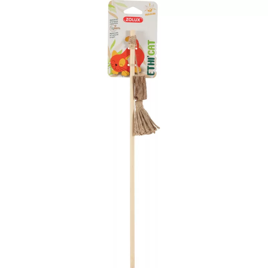 ZOLUX ZABAWKA DLA KOTA WĘDKA POMPON Z MATATABI ETHICAT 40 CM