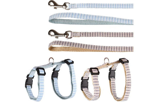 FLAMINGO CAT HARNESS WITH LEASH KITTEN SERWAN MULTIPLE COLOURS 16-25CM 21-35CM 100CM 10MM
