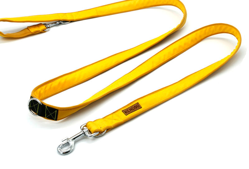 KENDOG SMYCZ PRZEPINANA MONOCOLOR YELLOW 200CM 2CM