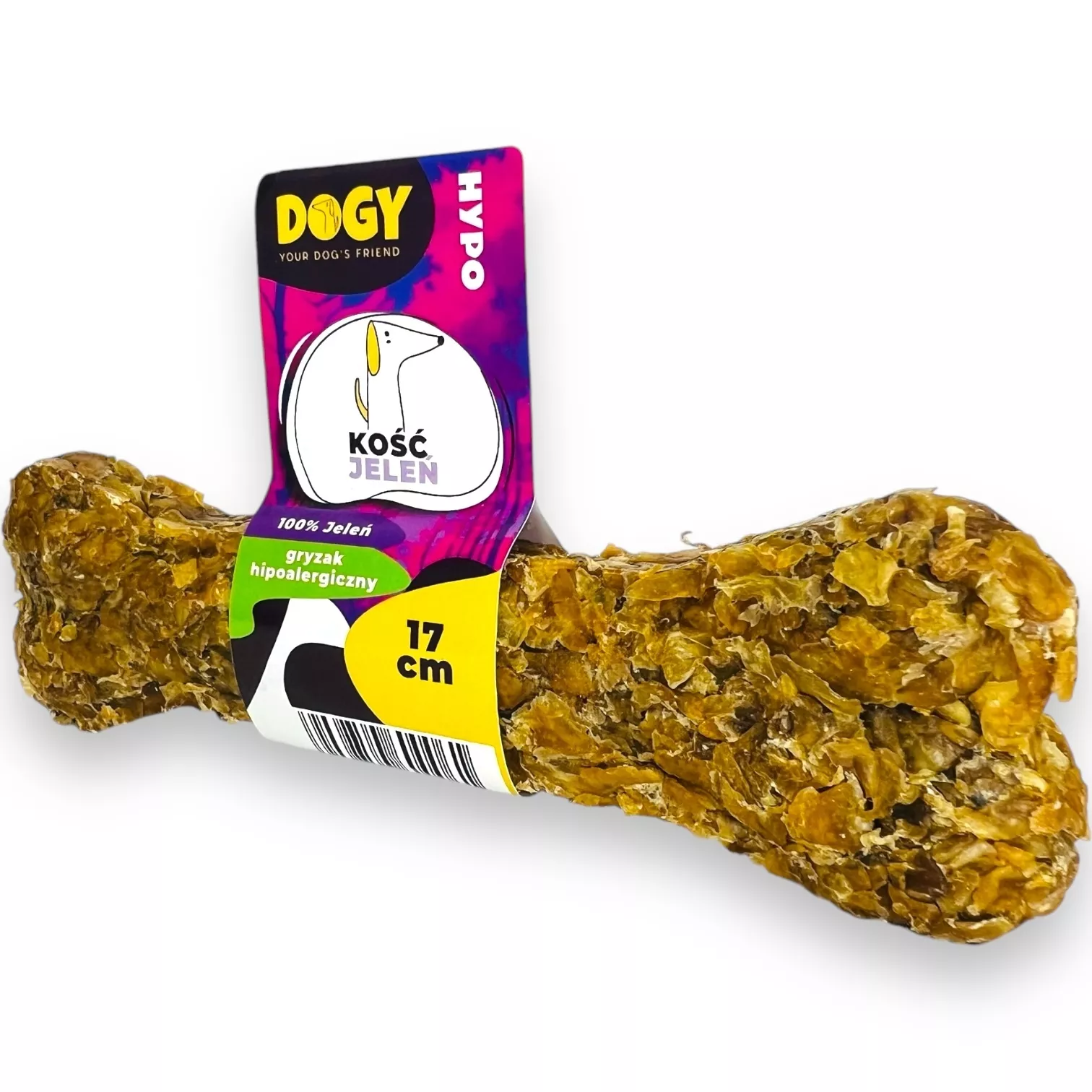 DOGY HYPO KOŚĆ Z JELENIA 17CM - KOŚĆ DO GRYZIENIA I ŻUCIA