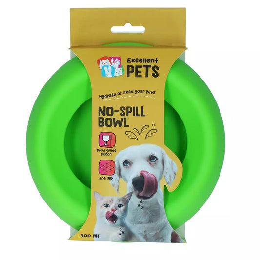 EXCELLENT PETS NO SPILL BOWL GREEN S - MISKA