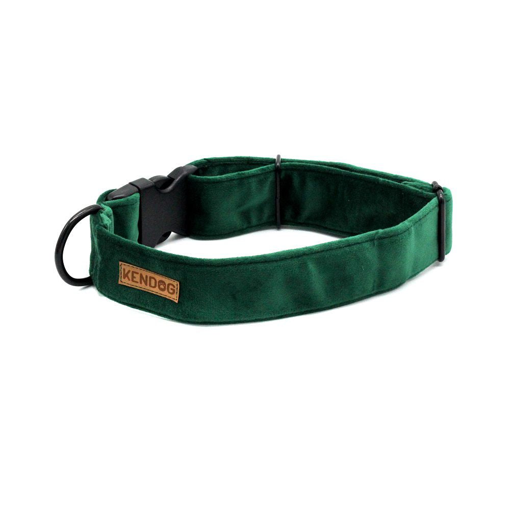 KENDOG OBROŻA DLA PSA VELVET GREEN 4CM M