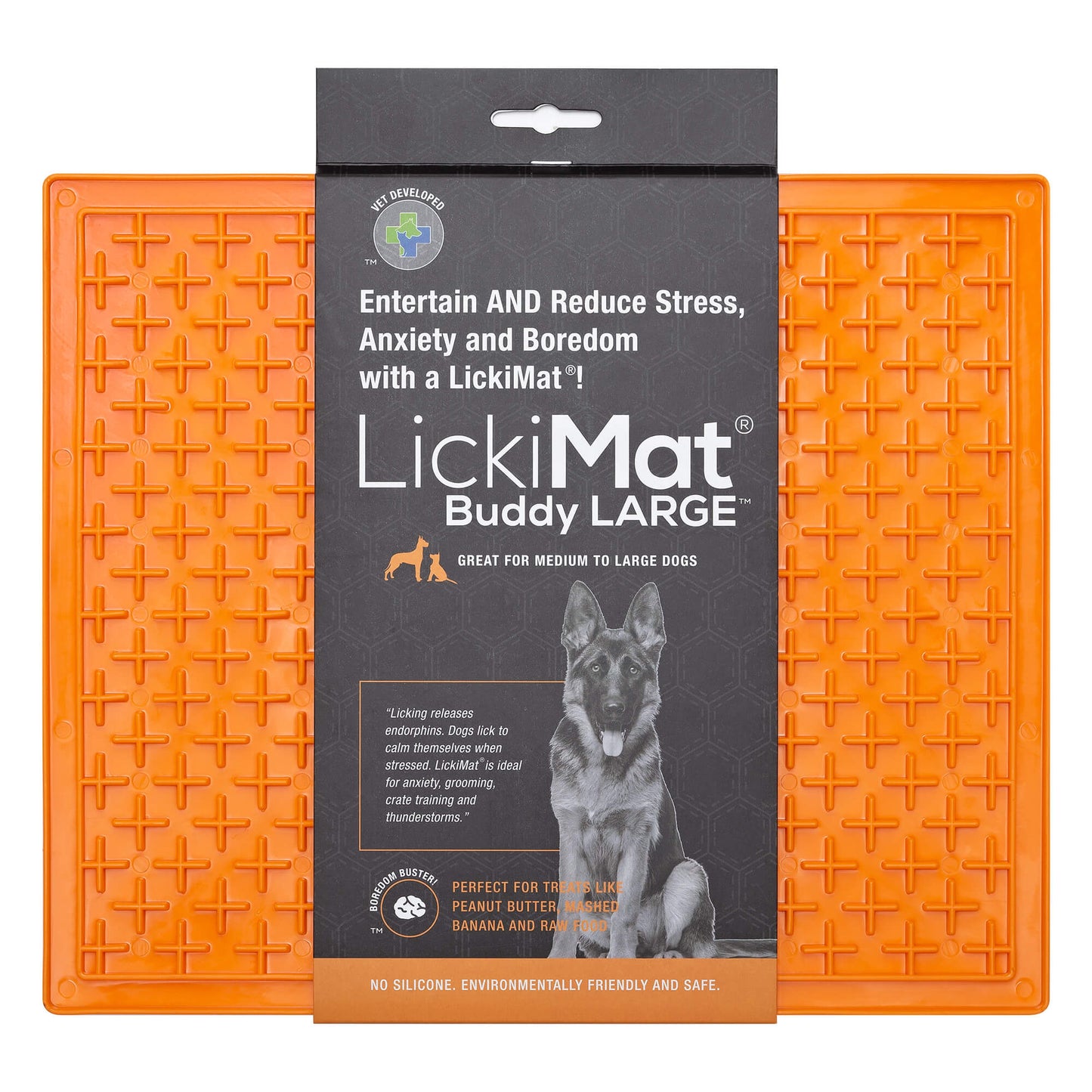 LICKIMAT CLASSIC BUDDY XL POMARAŃCZOWA - MATA DO LIZANIA