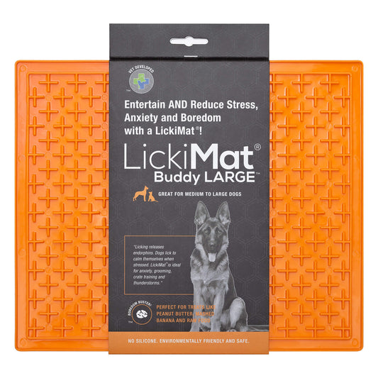 LICKIMAT CLASSIC BUDDY XL POMARAŃCZOWA - MATA DO LIZANIA