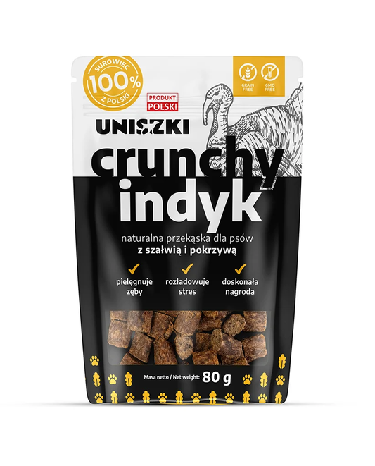 UNISZKI CRUNCHY INDYK SZAŁWIA-POKRZYWA 80G