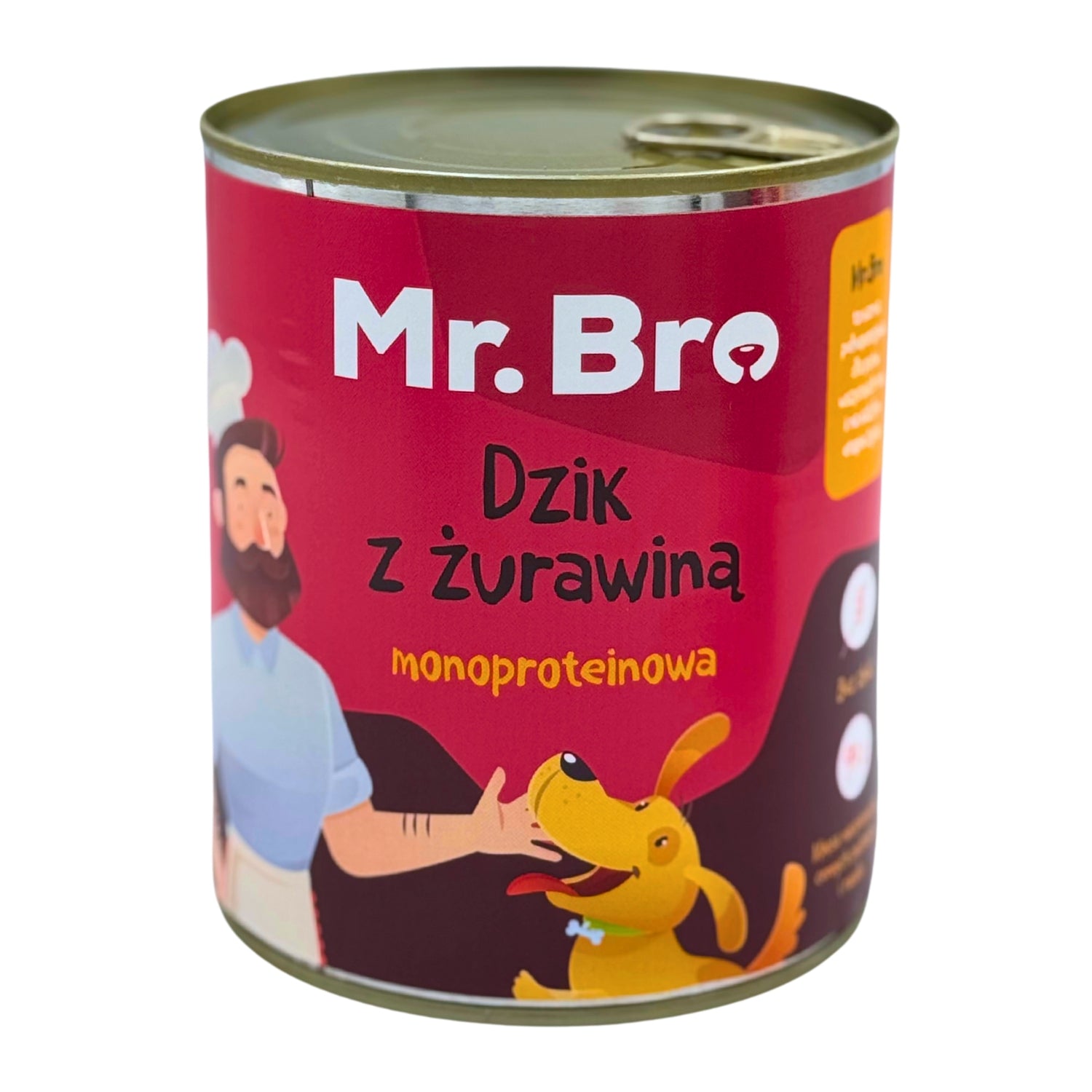 MR. BRO MOKRA KARMA DLA PSA DZIK Z ŻURAWINĄ PUSZKA 800G