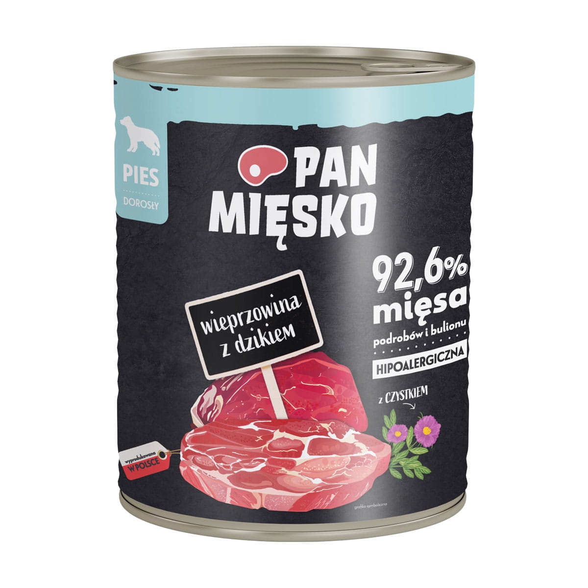 PAN MIĘSKO MOKRA KARMA DLA PSA WIEPRZOWINA Z DZIKIEM 800G