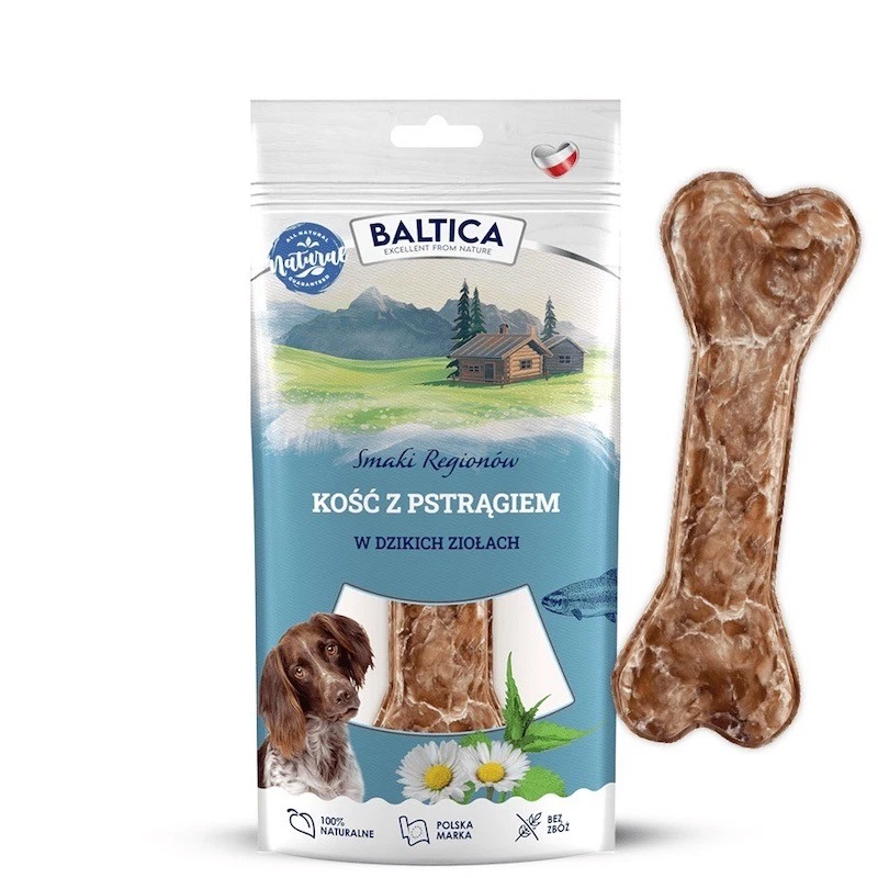 BALTICA SMAKI REGIONÓW GRYZAK DLA PSA KOŚĆ Z PSTRĄGIEM 1SZT.