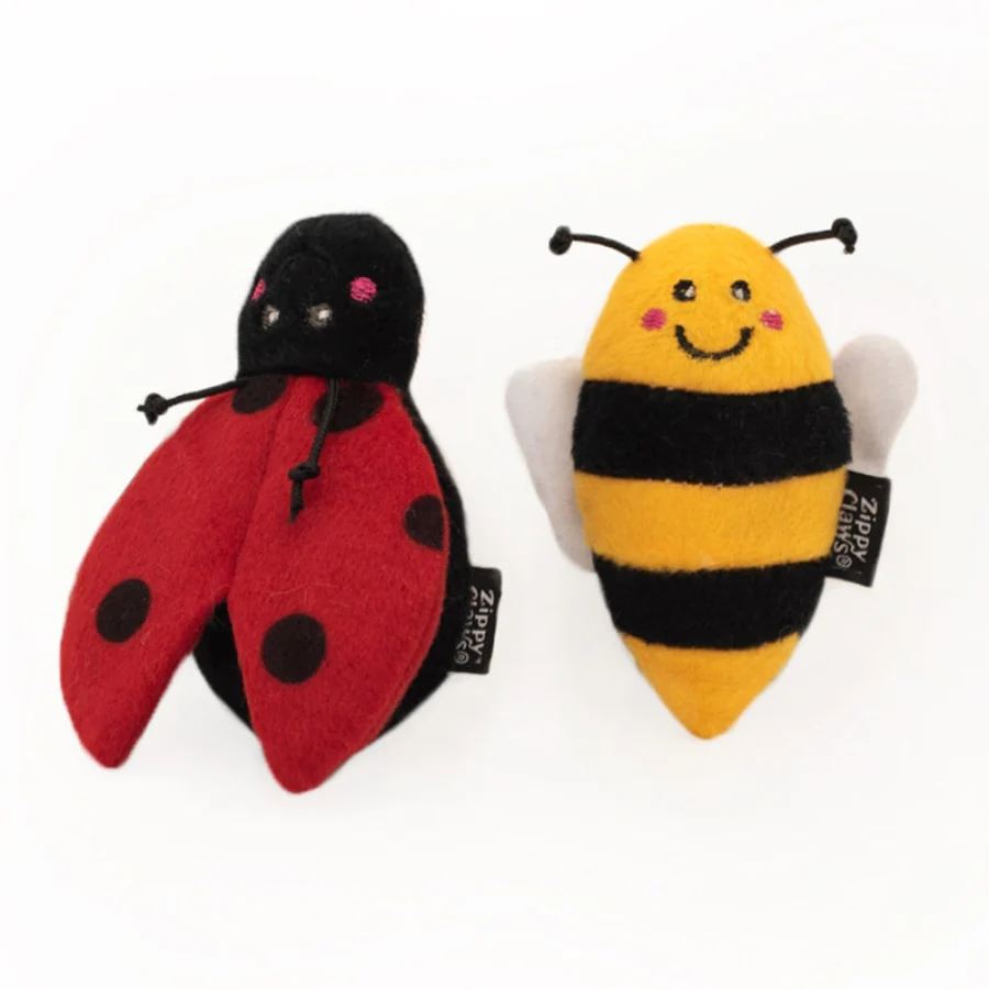 ZIPPY CLAWS 2PACK LADYBUG AND BEE