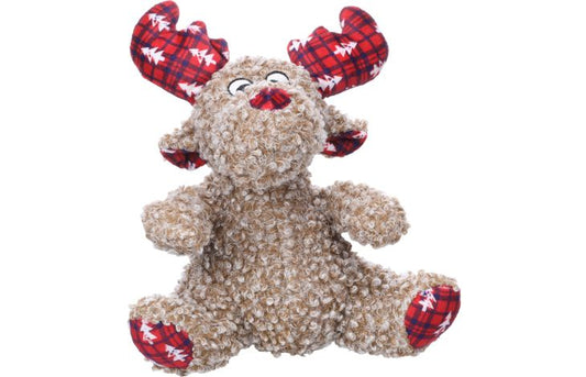 FLAMINGO CHRISTMAS TOY KROLA REINDEER SITTING BROWN 19X13X24CM