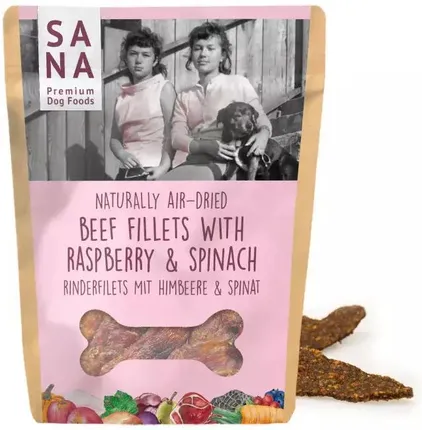 SANADOG PRZYSMAK DLA PSA FILETY WOŁOWE Z MALINAMI I SZPINAKIEM 100G