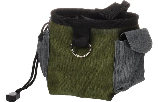 FLAMINGO SNACK DISPENSER WITH POOP BAG DISPENSER VASCO GREEN 16X11X13CM