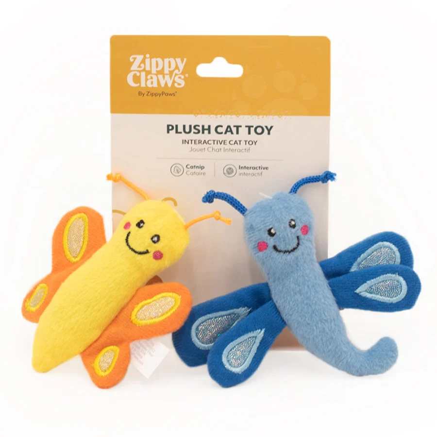 ZIPPY CLAWS 2PACK BUTTERFLY AND DRAGONFLY