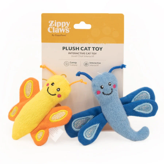 ZIPPY CLAWS 2PACK BUTTERFLY AND DRAGONFLY