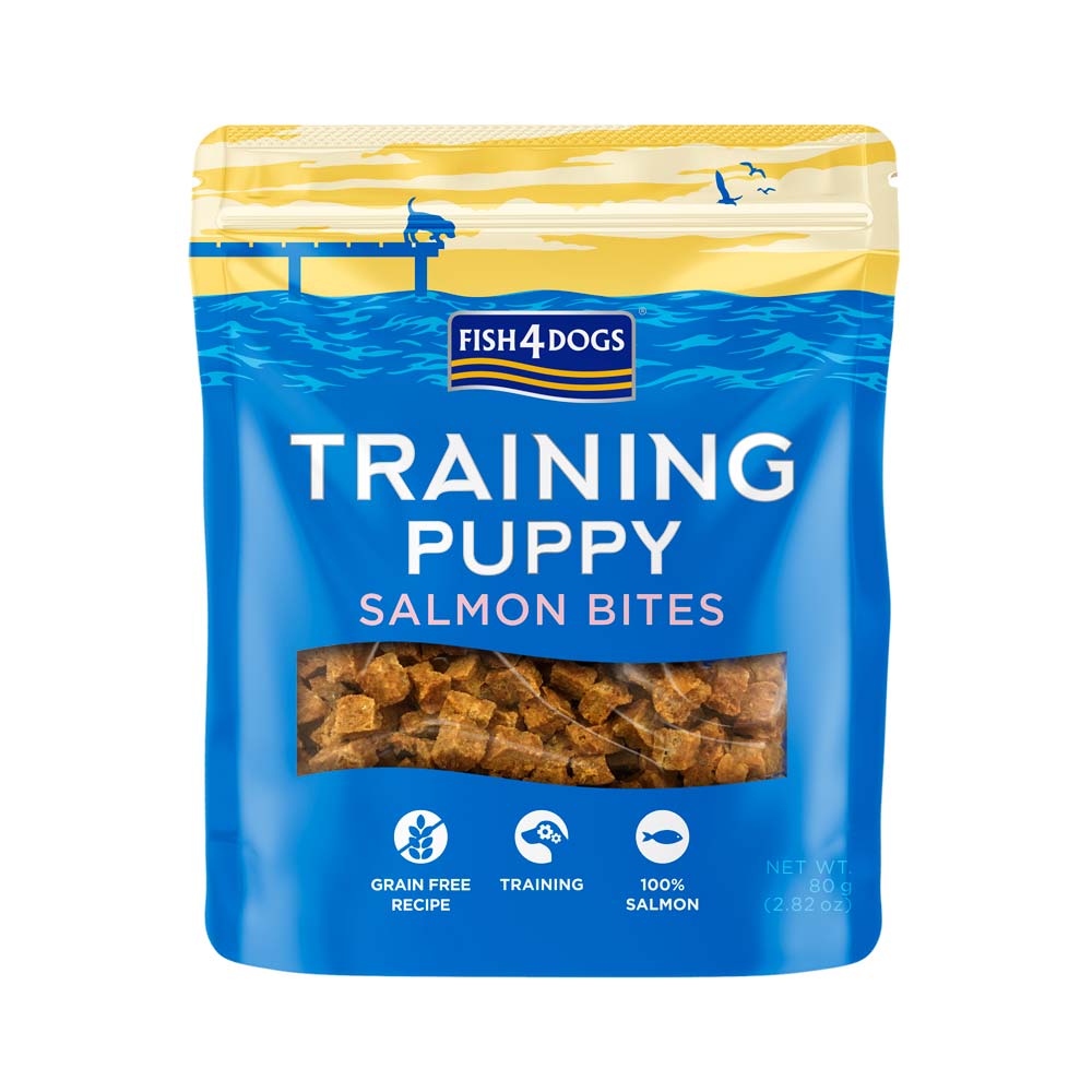 FISH4DOGS TRAINING PUPPY PRZYSMAKI DLA PSA SALMON BITES 80G