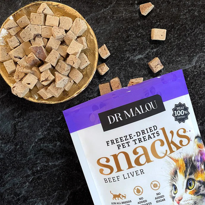 DR MALOU SNACKS LIOFILIZOWANY PRZYSMAK DLA KOTA WĄTROBA WOŁOWA 50G