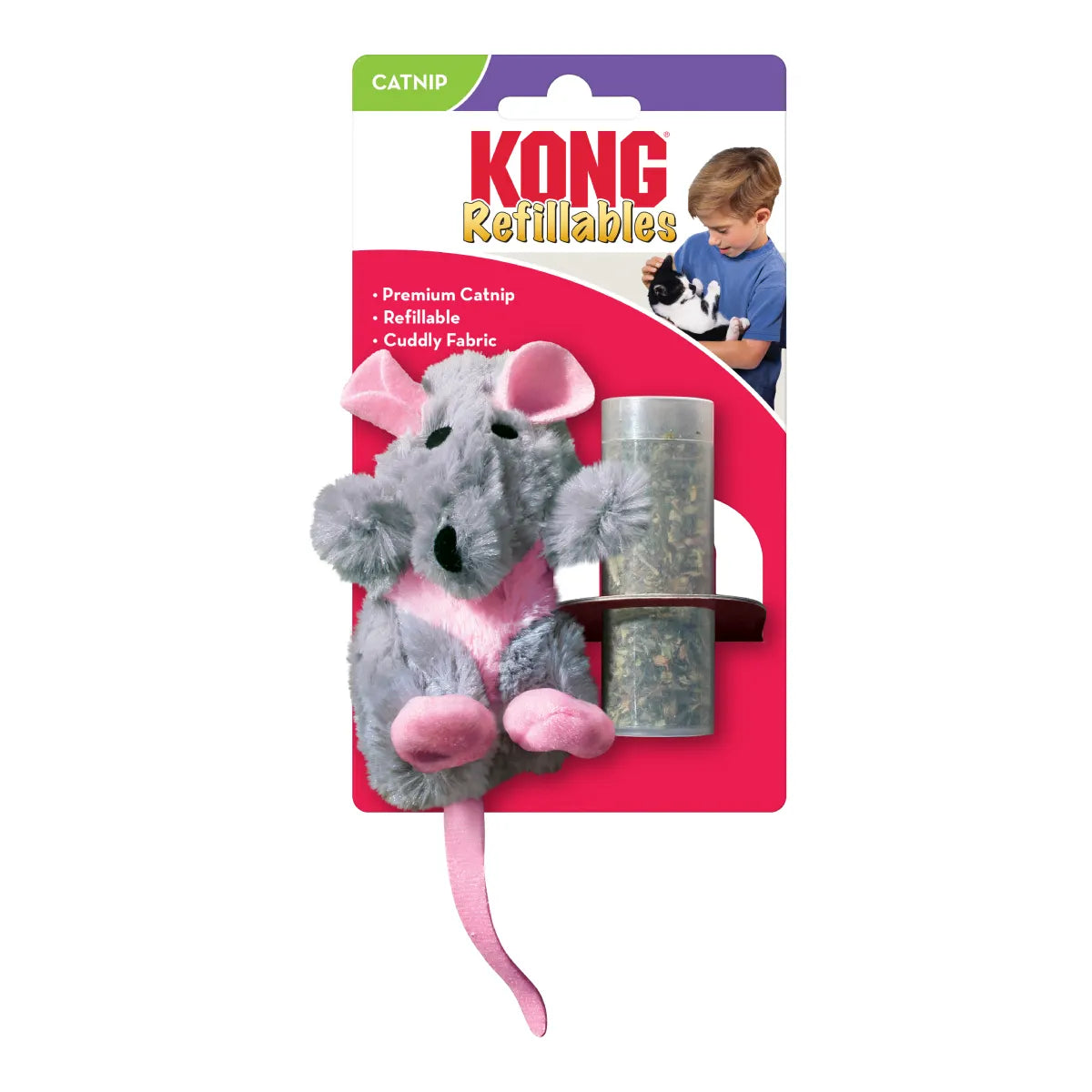 KONG CAT REFILLABLE CATNIP RAT