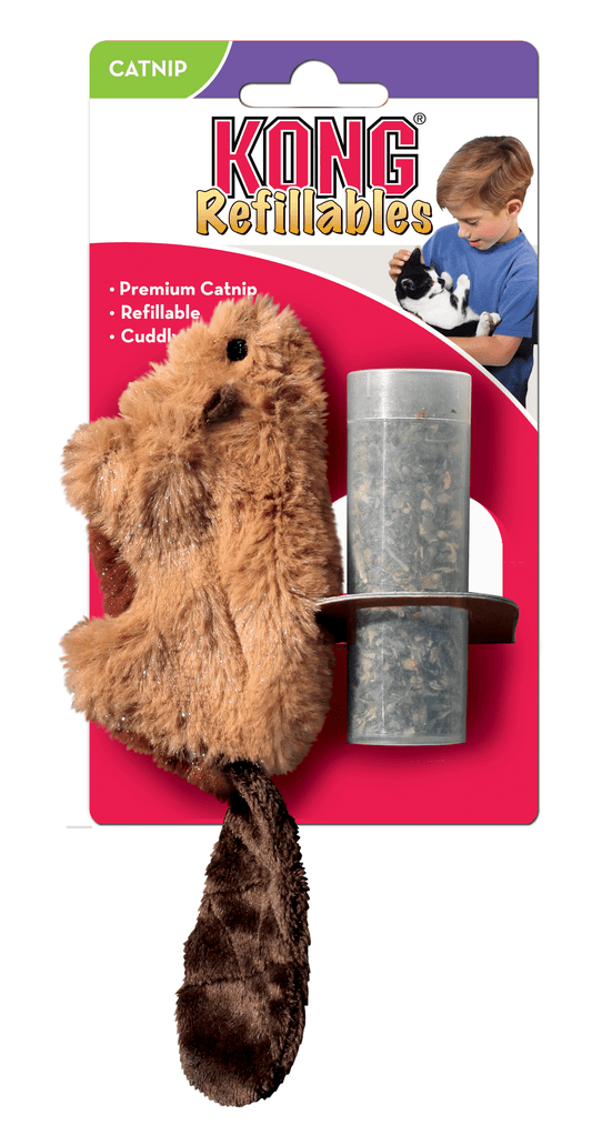 KONG CAT REFILLABLE CATNIP BEAVER
