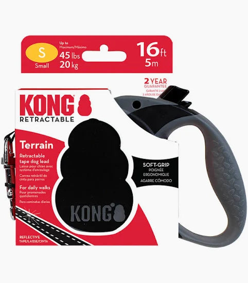 KONG RETRACTABLE LEASH TERRAIN BLACK S (5M/20KG)