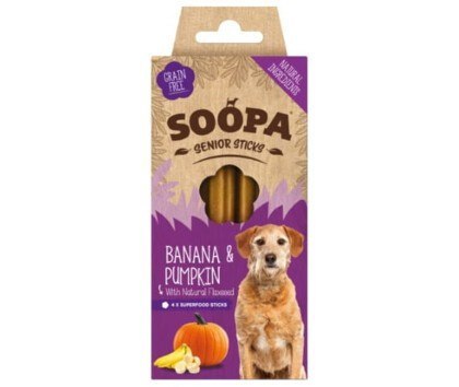 SOOPA Senior Dental Stick- Banan, Dynia, Siemię Lniane (100g) SOOPA Senior Dental Stick- Banan, Dynia, Siemię Lniane (100g)