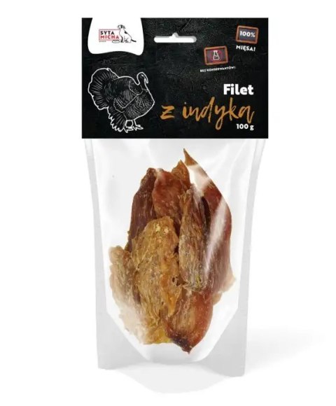 SYTA MICHA Suszone filety z indyka 100g SYTA MICHA Suszone filety z indyka 100g