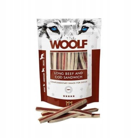 WOOLF N LONG BEEF&COD SANDWICH przysmaki dla psa 100g WOOLF N LONG BEEF&COD SANDWICH przysmaki dla psa 100g