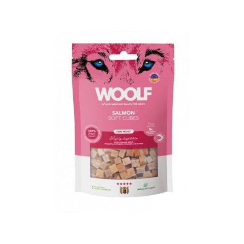 WOOLF Soft Cubes 100g - Salmon - Delikatne kosteczki z łososia i ryb atlantyckich dla psa WOOLF Soft Cubes 100g - Salmon - Delikatne kosteczki z łososia i ryb atlantyckich dla psa