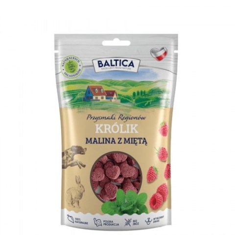 BALTICA Przysmaki treningowe Królik z maliną i miętą 100g BALTICA Przysmaki treningowe Królik z maliną i miętą 100g