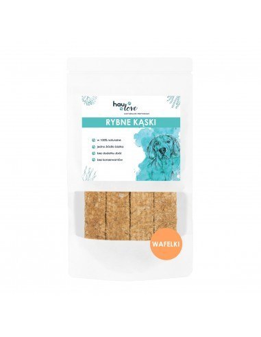 HAULOVE Rybne Kąski - Wafelki z karmazyna 100g HAULOVE Rybne Kąski - Wafelki z karmazyna 100g