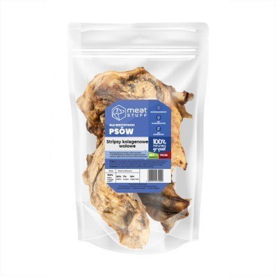 MEATSTUFF Stripsy kolagenowe - wołowe 500g MEATSTUFF Stripsy kolagenowe - wołowe 500g