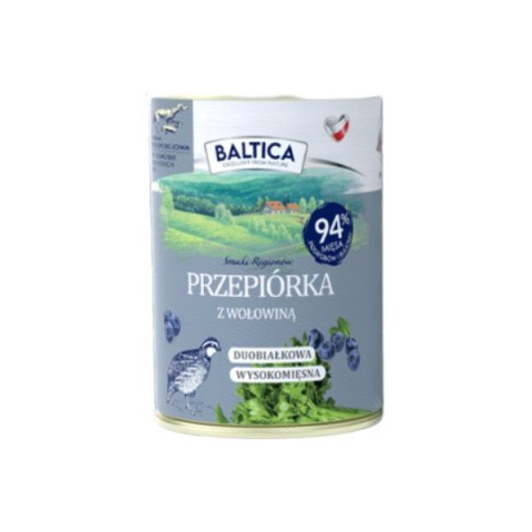 BALTICA Karma mokra dla psa Przepiórka z wołowiną 400g BALTICA Karma mokra dla psa Przepiórka z wołowiną 400g