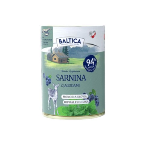 BALTICA Karma mokra dla psa Sarnina z jagodami 400g BALTICA Karma mokra dla psa Sarnina z jagodami 400g