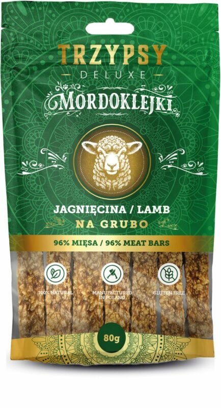 TRZYPSY MORDOKLEJKI NA GRUBO Z JAGNIĘCINY 80G TRZYPSY MORDOKLEJKI NA GRUBO Z JAGNIĘCINY 80G